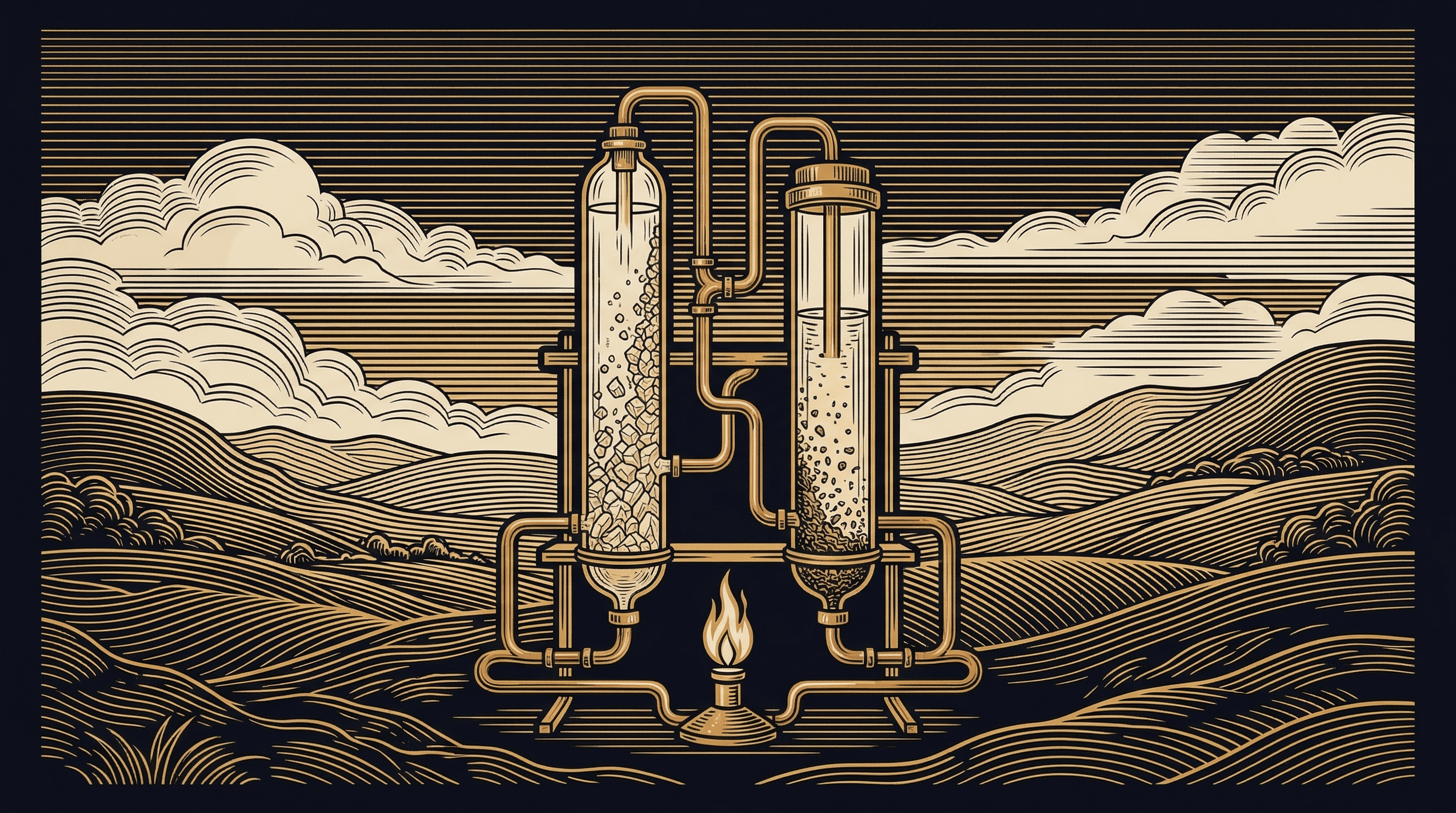 Exponential Curves Running in Opposite Directions